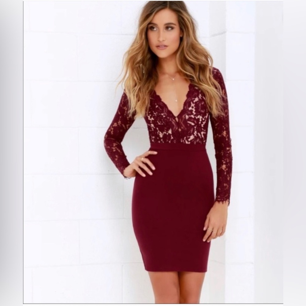 Lulu's Lace Bodycon Dress